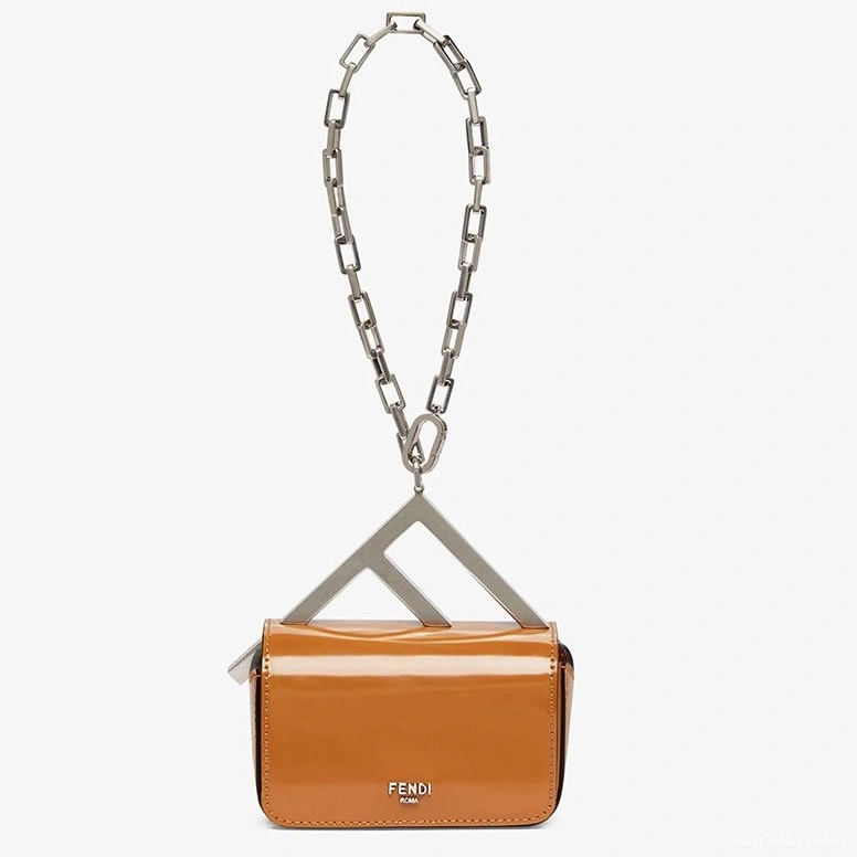 Affordable HOT F Brown In Calf Leather Bag Nano Fendi 0715